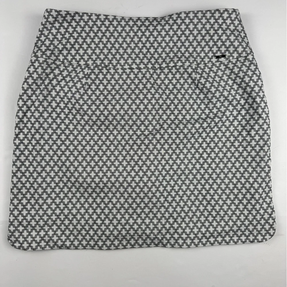 Stylish Gray Patterned Women's Skort stretchy with tummy control size medium